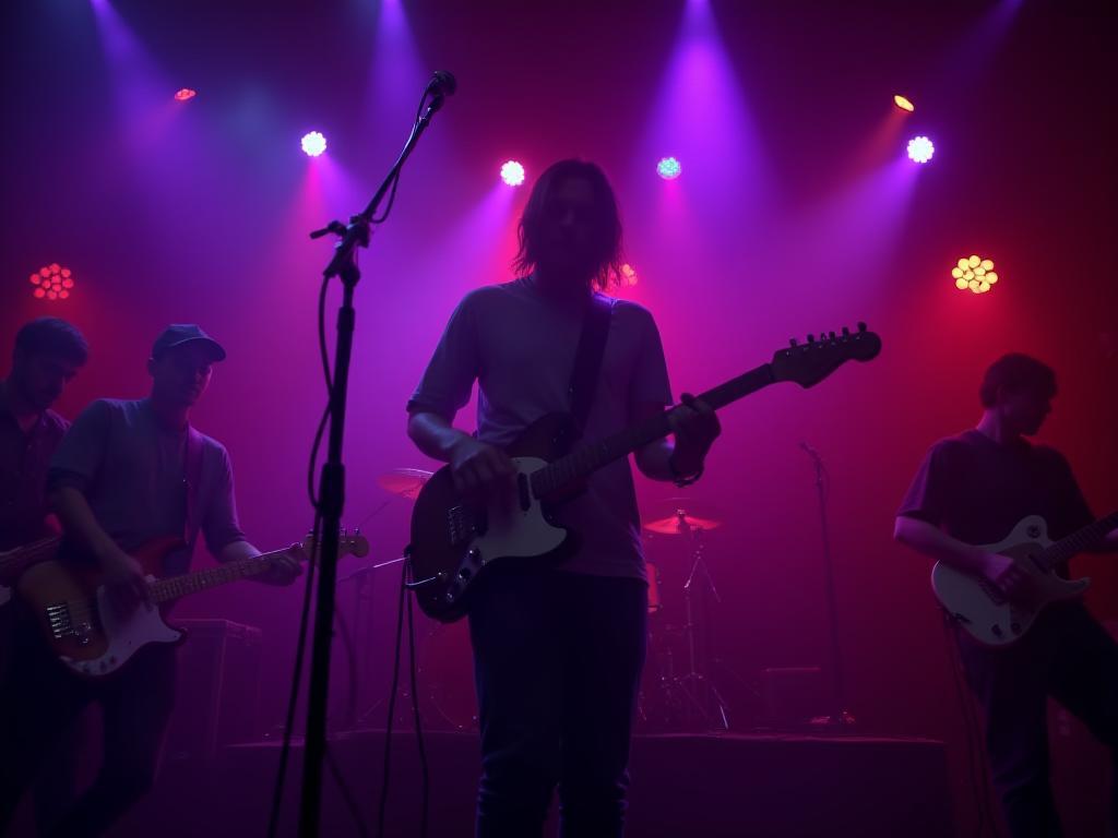 Dynamic background image showcasing diverse artists performing